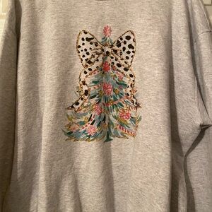 Port and Company Gray Sweatshirt with Festive Design